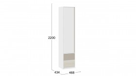 Шкаф для белья комбинированный «Сканди» Дуб Гарден/Белый/Глиняный серый в Таре - tara.katalogmebeli.com | фото 3