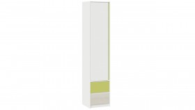 Шкаф для белья комбинированный «Сканди» Дуб Гарден/Белый/Зеленый в Таре - tara.katalogmebeli.com | фото