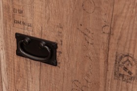 Шкаф для белья «Пилигрим» (Дуб Каньон светлый, Фон серый) в Таре - tara.katalogmebeli.com | фото 4