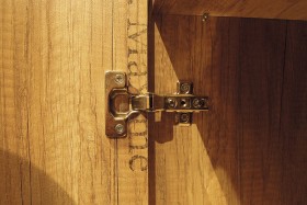 Шкаф для белья «Пилигрим» (Дуб Каньон светлый, Фон серый) в Таре - tara.katalogmebeli.com | фото 6