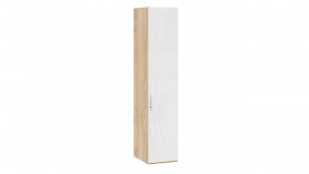 Шкаф для белья с 1 глухой дверью «Эмбер» Яблоня Беллуно/Белый глянец в Таре - tara.katalogmebeli.com | фото