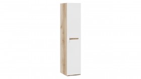 Шкаф для белья с 1-ой дверью «Фьюжн» Дуб Делано/Белый глянец в Таре - tara.katalogmebeli.com | фото