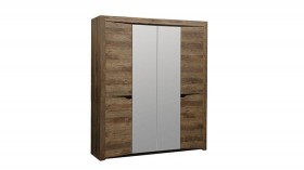Шкаф для одежды "Лючия" (4-х дв.) ( венге/зеркало) в Таре - tara.katalogmebeli.com | фото