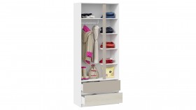 Шкаф для одежды комбинированный «Сканди» Дуб Гарден/Белый/Глиняный серый в Таре - tara.katalogmebeli.com | фото 3
