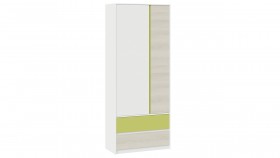 Шкаф для одежды комбинированный «Сканди» Дуб Гарден/Белый/Зеленый в Таре - tara.katalogmebeli.com | фото 1