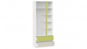 Шкаф для одежды комбинированный «Сканди» Дуб Гарден/Белый/Зеленый в Таре - tara.katalogmebeli.com | фото 3