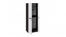 Шкаф для одежды с 2-мя дверями «Фьюжн» Белый глянец/Венге Линум в Таре - tara.katalogmebeli.com | фото 3