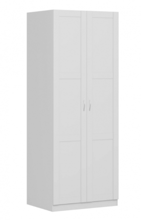 Шкаф двухдверный Пегас сборный белый в Таре - tara.katalogmebeli.com | фото