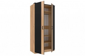 Техно ЛД 678.130.000.007 Шкаф 2-хстворчатый с комбинированными дверями (Дуб Крафт белый/Серый шифер) в Таре - tara.katalogmebeli.com | фото 4