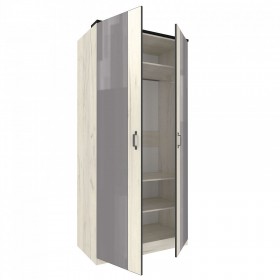 Техно ЛД 678.130.000.007 Шкаф 2-хстворчатый с комбинированными дверями (Дуб Крафт белый/Серый шифер) в Таре - tara.katalogmebeli.com | фото 6