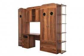 Шкаф комбинированный для белья «Навигатор» (Дуб Каньон) в Таре - tara.katalogmebeli.com | фото 6
