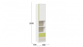 Шкаф комбинированный «Сканди» Дуб Гарден/Белый/Зеленый в Таре - tara.katalogmebeli.com | фото 4