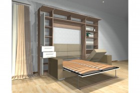Шкаф-кровать с диваном Каролина в Таре - tara.katalogmebeli.com | фото 3