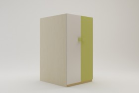Шкаф под кровать второго яруса Эппл (Зеленый/Белый/корпус Клен) в Таре - tara.katalogmebeli.com | фото 2