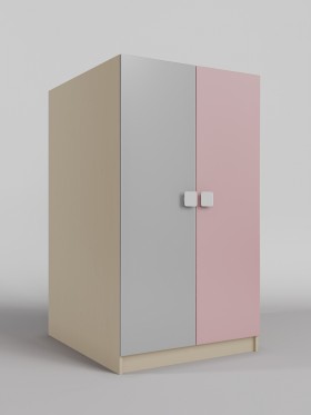 Шкаф под кровать второго яруса Грэйси (Розовый/Серый/корпус Клен) в Таре - tara.katalogmebeli.com | фото