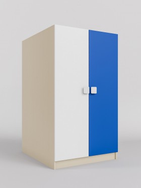 Шкаф под кровать второго яруса Скай (Синий/Белый/корпус Клен) в Таре - tara.katalogmebeli.com | фото