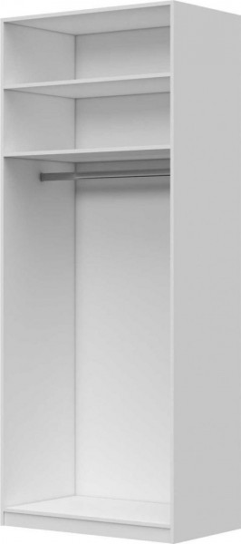 Шкаф ШР-2 зеркало, Вива (Белый/Белый глянец/Платина) в Таре - tara.katalogmebeli.com | фото 3