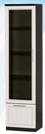 Шкаф средний с ящиком и стеклодверью ДЛЯ ГОСТИНОЙ ШСЯС-450 Венге/Дуб выбеленный в Таре - tara.katalogmebeli.com | фото