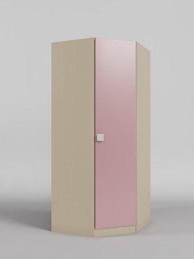 Шкаф угловой (угловая секция) Грэйси (Розовый/корпус Клен) в Таре - tara.katalogmebeli.com | фото