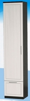 Шкаф высокий с ящиком ДЛЯ ГОСТИНОЙ ШВЯ-450 Венге/Дуб выбеленный в Таре - tara.katalogmebeli.com | фото
