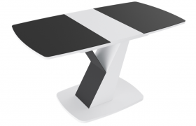 Стол обеденный «Гарда» Тип 1 (Белый/Стекло матовое черный графит) в Таре - tara.katalogmebeli.com | фото 5