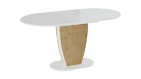 Стол обеденный «Монреаль» Тип 1 (Белый глянец/Бунратти) в Таре - tara.katalogmebeli.com | фото 2