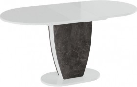 Стол обеденный «Монреаль» Тип 1 (Белый глянец/Моод темный) в Таре - tara.katalogmebeli.com | фото 2