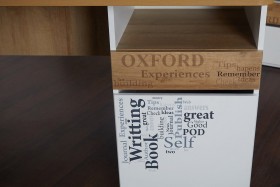 Стол с ящиками «Оксфорд» (Ривьера/Белый с рисунком) в Таре - tara.katalogmebeli.com | фото 9