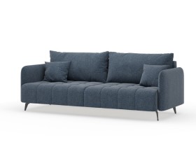 Валериан диван трёхместный прямой Синий, ткань RICO FLEX 101 в Таре - tara.katalogmebeli.com | фото