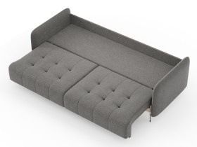 Валериан диван трёхместный прямой Стальной, ткань RICO FLEX 9292 в Таре - tara.katalogmebeli.com | фото 3